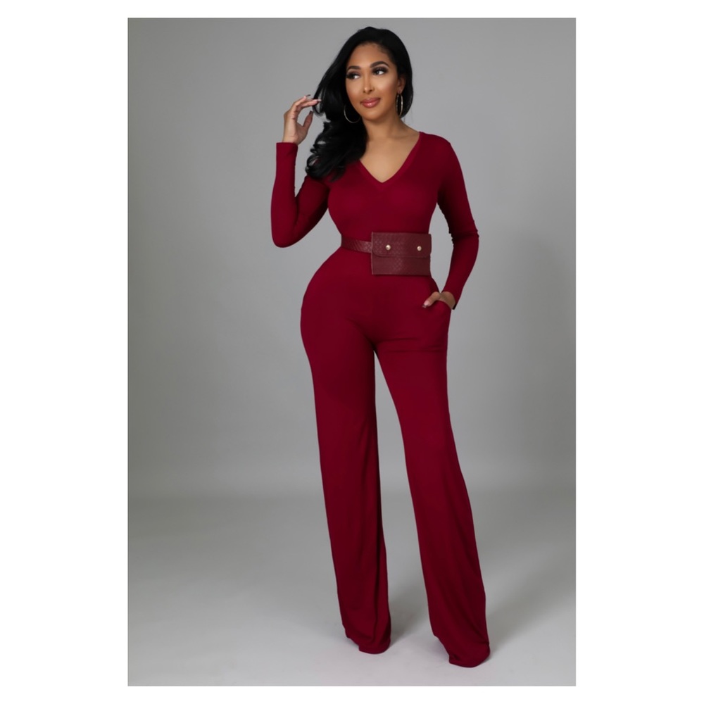 Marley jumpsuit in Burgundy